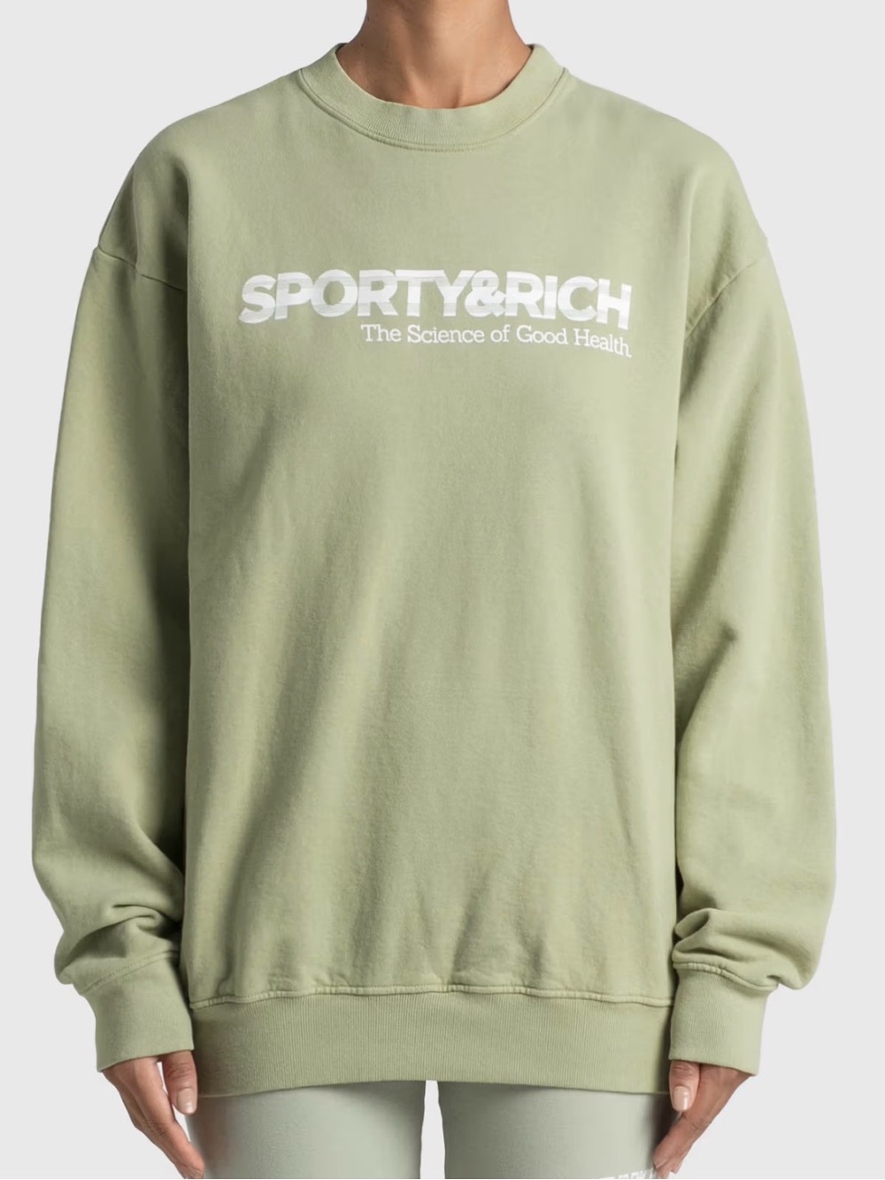 Sporty & Rich Science Logo Crewneck Sweatshirt